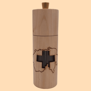 Säulenmühle Motiv "Schweiz" m. Gravur Schweizerkarte